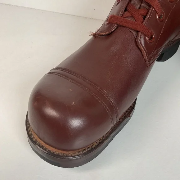 Vintage Vietnam War Brown Jump Boots | Cap Toe | Paratrooper | 11 N - Picture 10 of 16